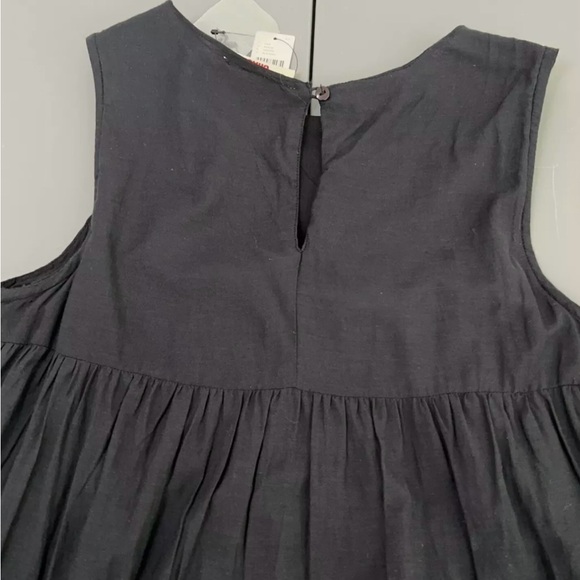 Anthropologie Samant Chauhan Jacaranda Dress 4P Black Embroidered Maxi - Picture 7 of 8